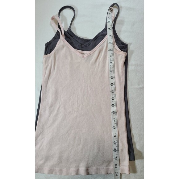 Old Navy 2-Pack Cotton Tank Tops Size Small Pink & Gray Sleeveless - Picture 2 of 8
